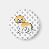 Aimant Lemon And White Beagle Cute Cartoon Dog (Devant)