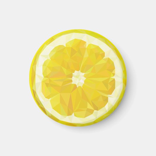 Aimant Lemon Slice Geometric Design Fruit (Devant)