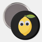 Aimant Lemon, sweet fruit with googly eyes (Recto/Verso)