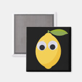 Aimant Lemon, sweet fruit with googly eyes (Recto/Verso)