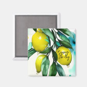 Aimant Lemon Tree Squeeze the Day Custom Text (Recto/Verso)