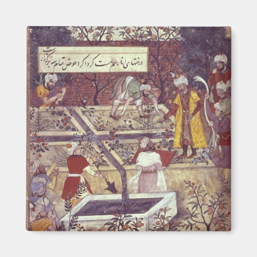 Aimant L'empereur Babur et son plan d'architecte (Devant)