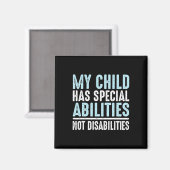 Aimant L'Enfant A Des Capacités Spéciales Non Handicapées (Recto/Verso)