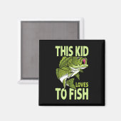 Aimant L'Enfant Aime Pêcher Les Enfants (Recto/Verso)