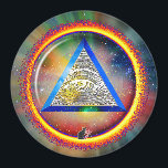 Aimant Lens of Providence<br><div class="desc">Calm your spirit and become as one with inner peace when you incorporate the Lens of Providence magnet into your décor. The Lens of Providence is the circular ring of glowing energy through which the eye of God watches over all creation. Based on ancient traditional iconography it remains timeless as...</div>