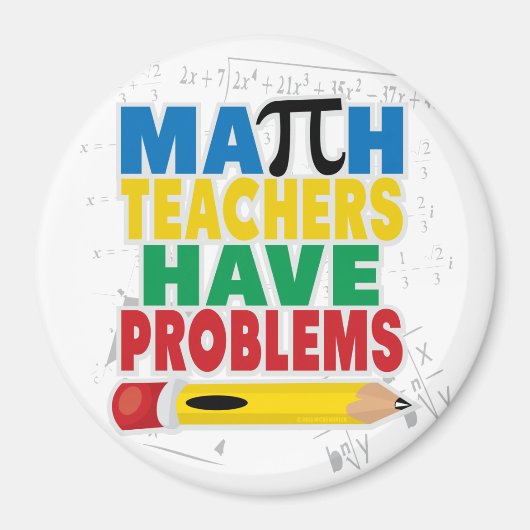 Aimant L'enseignant en mathématiques a des problèmes (Devant)