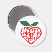 Aimant L'enseignement est un travail de coeur (Recto/Verso)