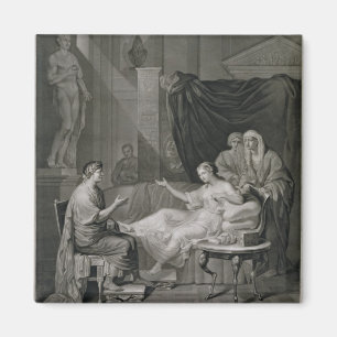 Aimant L'entrevue d'Augustus et de Cléopâtre, gravée