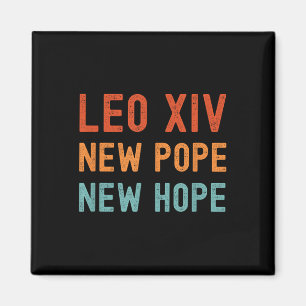 Aimant Leo Xiv Nouveau Pape Nouvel Espoir Retro Couleurs