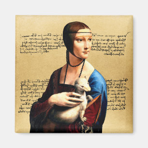 Aimant Léonard de Vinci Lady avec Ermine