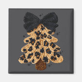 Aimant Leopard Christmas Tree,christmas Coquette Bow Yarn (Devant)