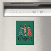 Aimant Léopard croix arbres de Noël chrétien (In Situ (Lave-vaisselle))