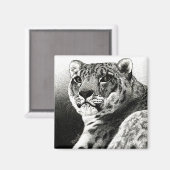 Aimant léopard des neiges (Recto/Verso)