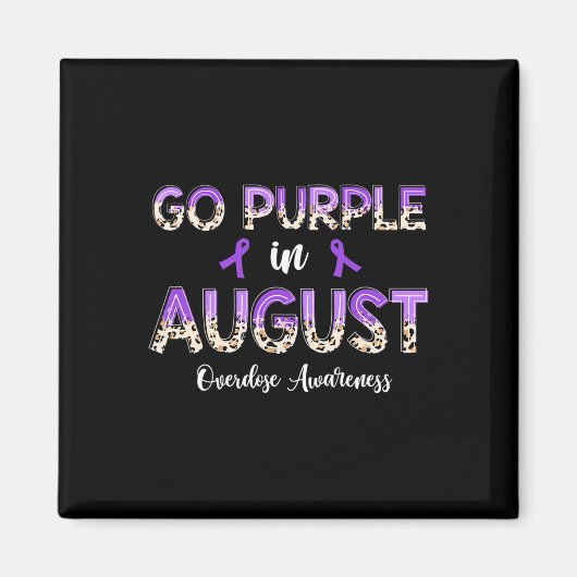Aimant Leopard Go Purple en août (Devant)