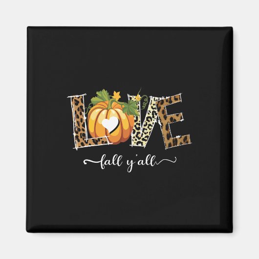 Aimant Leopard Love-fall Y'all Citrouille 1 (Devant)