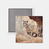 Aimant léopard nébuleux image nature faune exotique (Recto/Verso)