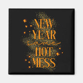 Aimant Leopard New Year Same Hot Mess New Year's Eve Reso (Devant)