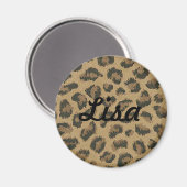 Aimant léopard personnalisé (Recto/Verso)