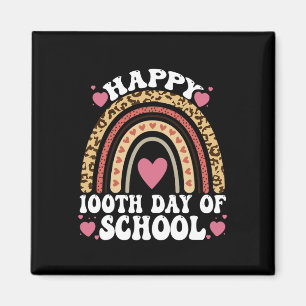 Aimant Leopard Rainbow Happy 100th Day School Cute 100 Da