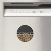 Aimant Léopard Spot Rhinestone Diamonds Monogram (In Situ (Lave-vaisselle))