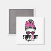 Aimant Leopard Sungles Messy Bun Support Squad Breast Can (Recto/Verso)
