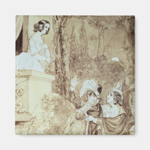 Aimant Leporello chantant une sérénade à Elvira sous