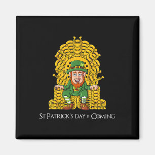 Aimant Leprechaun Chaussure Trône Jour de la Saint Patric