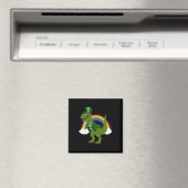 Aimant Leprechaun Dinosaure T-rex Arc-en-ciel St Patrick (In Situ (Lave-vaisselle))
