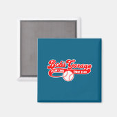 Aimant L'équipe de baseball du garage de Shirt Bob (Recto/Verso)