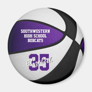 Aimant L'équipe de basketball noir violet colore les cade