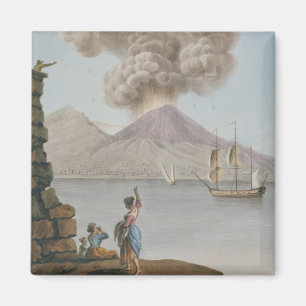 Aimant L'éruption du Vésuve, lundi 9 août 1779, plat