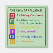 Aimant Les ABC du salut (Devant)