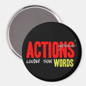 Aimant Les actions parlent plus fort (Recto/Verso)