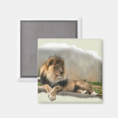 Aimant Les amateurs de lions et cadeaux d'art (Recto/Verso)