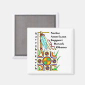 AIMANT LES AMÉRICAINS NATIFS SOUTIENNENT BARACK OBAMA (Recto/Verso)