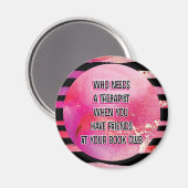 Aimant Les Amis Roses Du Club Du Livre (Recto/Verso)