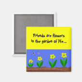 Aimant Les amis sont des fleurs... (Recto/Verso)