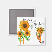 Aimant Les amis sont le rayon de soleil de la vie (Recto/Verso)