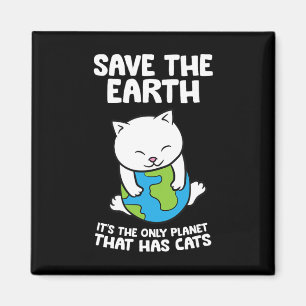 Aimant Les Amoureux de les chats sauvent la Terre C'est l