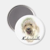 Aimant Les amoureux du Labradoodle (Recto/Verso)