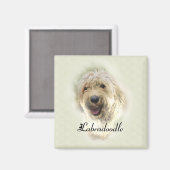 Aimant Les amoureux du Labradoodle (Recto/Verso)
