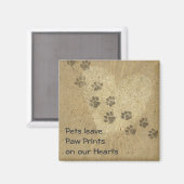 Aimant Les animaux laissent des Empreintes de pattes sur  (Recto/Verso)