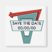 les années 50 Diner Sign 1 Enregistrer la date