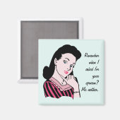 Aimant les années 50 Femme Sarcasme (Recto/Verso)