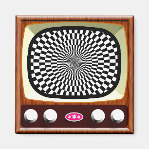 Aimant les années 50 Television Op Art