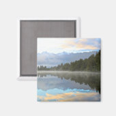 Aimant Les arbres du lac Misty Réflexion Nature paisible  (Recto/Verso)