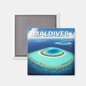 Aimant Les atolls des Maldives Océan Indien (Recto/Verso)