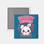 Aimant Les baisers de lapin fixent tout conception de lap (Recto/Verso)