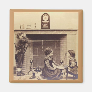 Aimant Les bas ont été accrochés par la cheminée avec