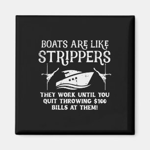 Aimant Les bateaux sont comme le travail jusqu'à ce que l